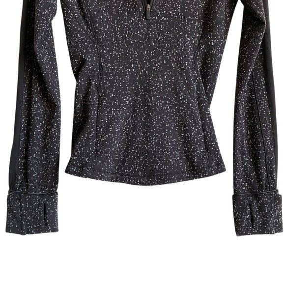 Lululemon Run Briskly 1/2 Zip Top 4 Magnetized Jacquard Black Speckled - Picture 8 of 16